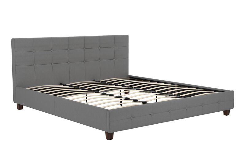 Ryder Black Linen Upholstered Bed