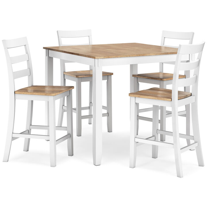 Gesthaven White 5-Piece Counter Height Dining Set