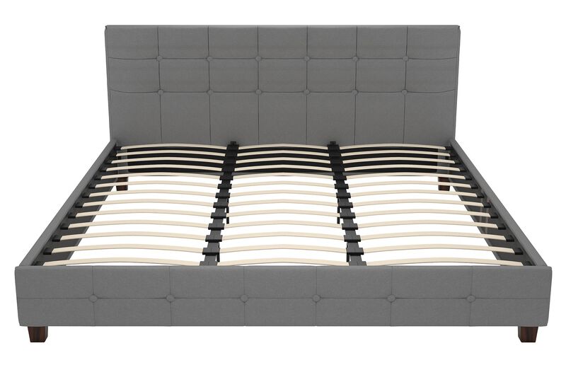 Ryder Black Linen Upholstered Bed