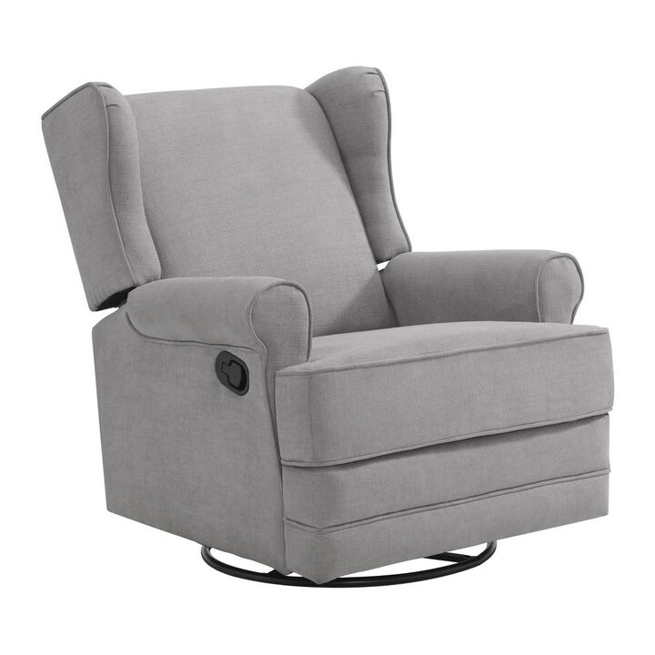 Oxford Baby Teegan Swivel Rocker / Recliner Gray