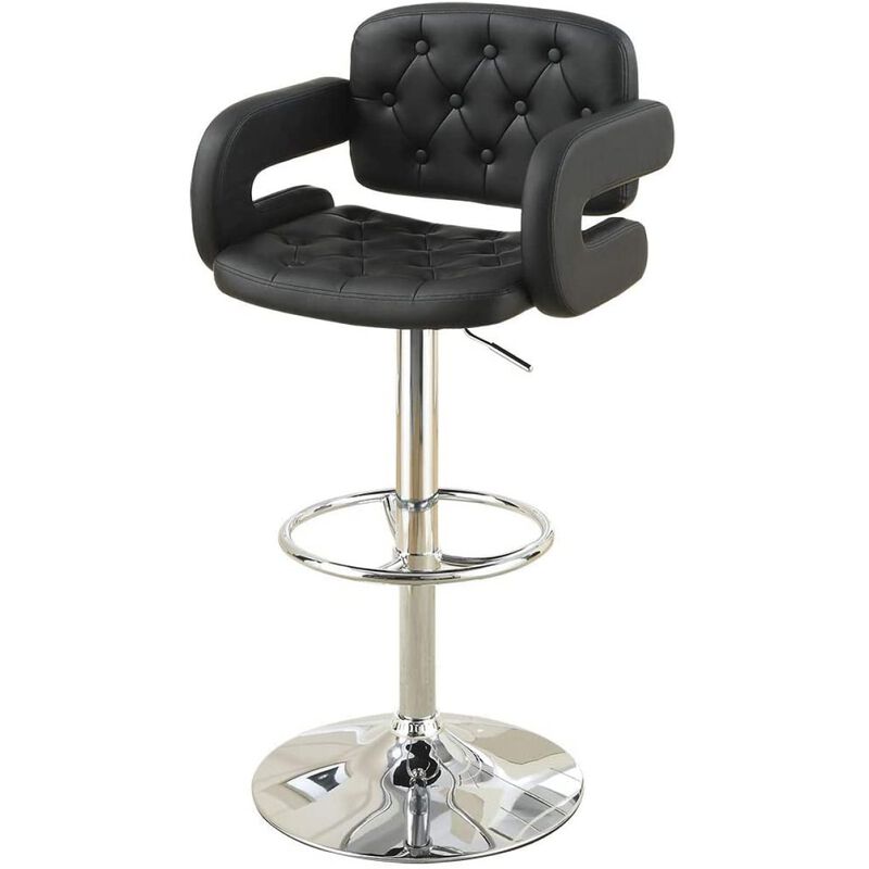 Adjustable Faux Leather Barstool Chair