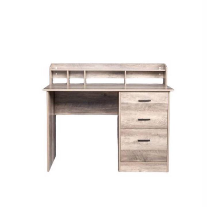 Three-Drawer Computer Desk Stylish and Functional Workspace with Ample Storage for Office or Home