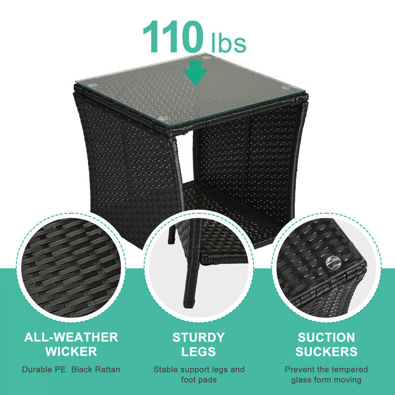 Outdoor Patio Side Table – Weather-Resistant Accent Table for Garden, Deck & Balcony