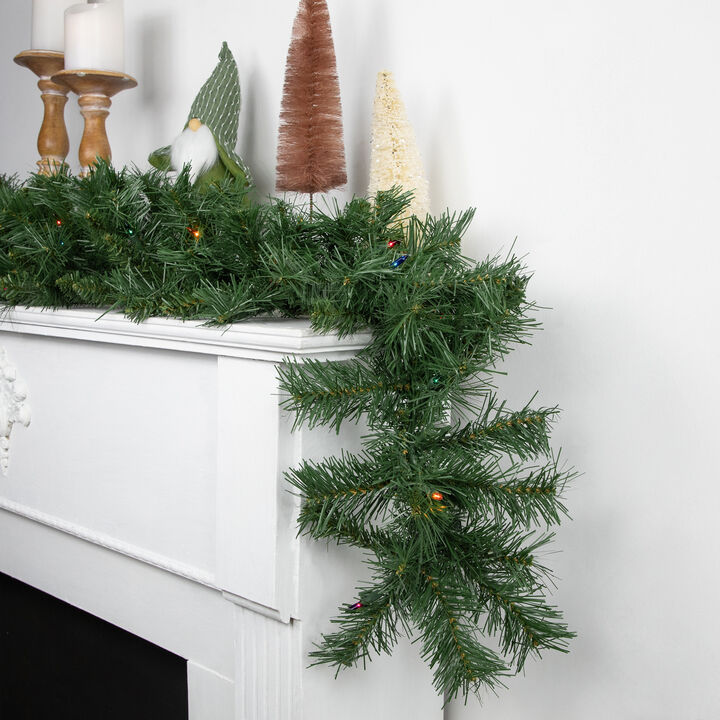 9' x 10" Pre-Lit Chatham Pine Artificial Christmas Garland  Multi-Color Lights