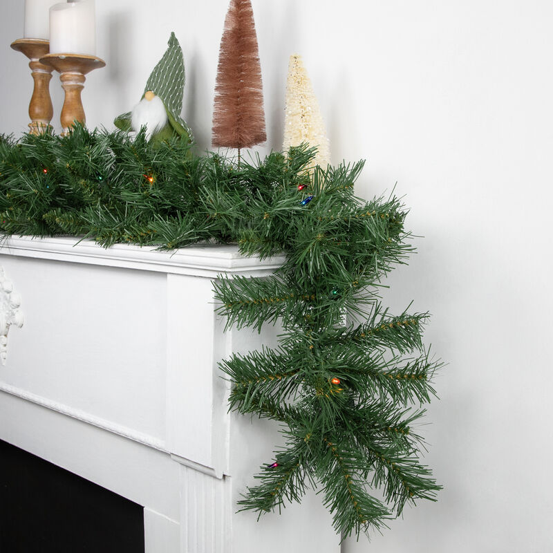 9' x 10" Pre-Lit Chatham Pine Artificial Christmas Garland  Multi-Color Lights