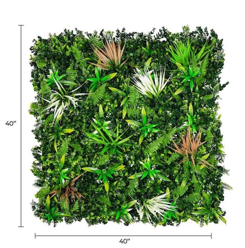Luxury Wild Tropics Artificial Vertical Garden 40" x 40" 11SQ FT Commercial Grade UV Resistant