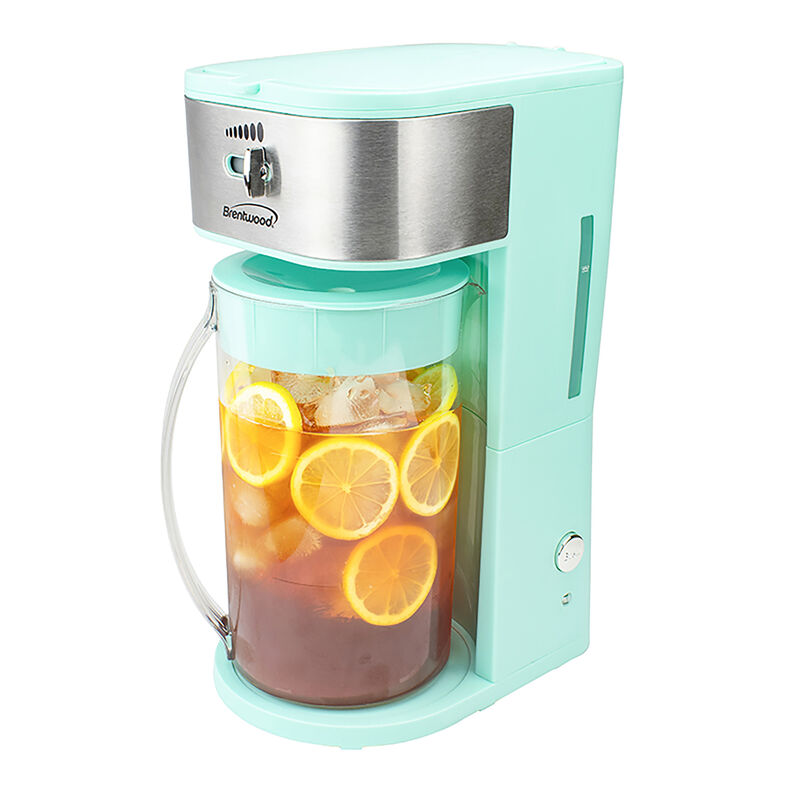 Brentwood Iced Tea and Coffee Maker in Blue with 64 Ounce Pitcher
