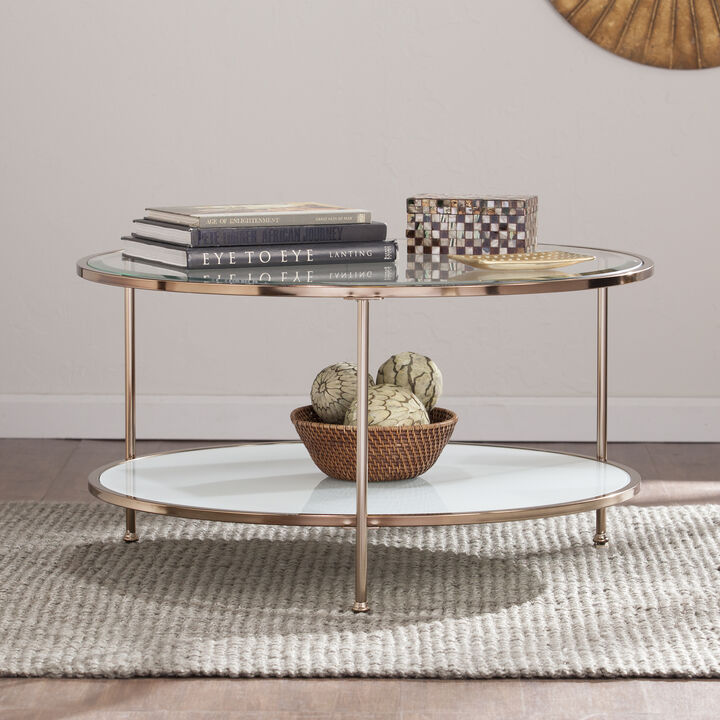 Ackerly Gold Round Cocktail Table