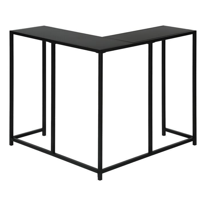 Monarch Specialties I 2157 Accent Table, Console, Entryway, Narrow, Corner, Living Room, Bedroom, Metal, Laminate, Black, Contemporary, Modern