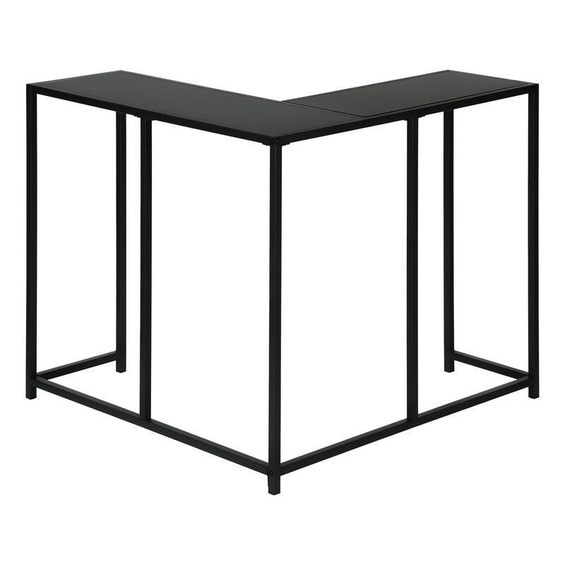 Monarch Specialties I 2157 Accent Table, Console, Entryway, Narrow, Corner, Living Room, Bedroom, Metal, Laminate, Black, Contemporary, Modern