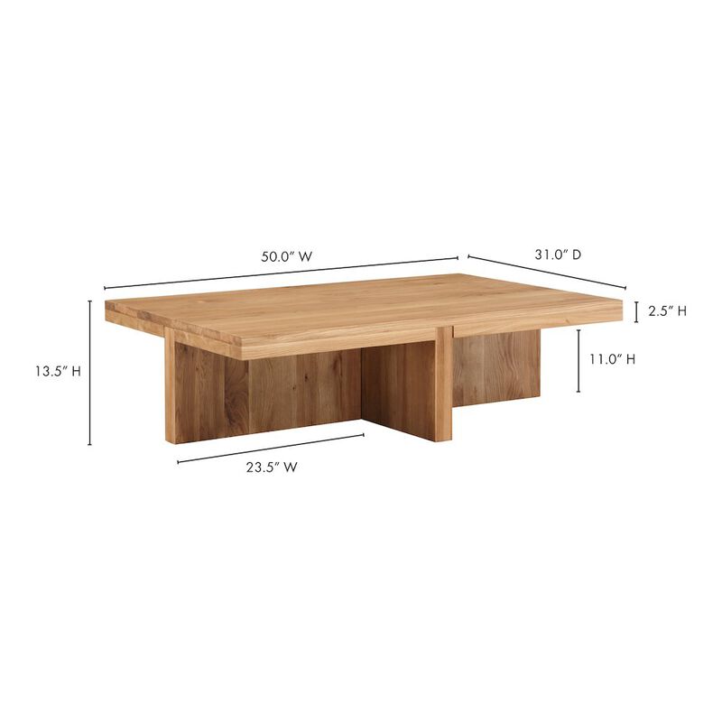 Moe’s Folke Rectangular Coffee Table Natural