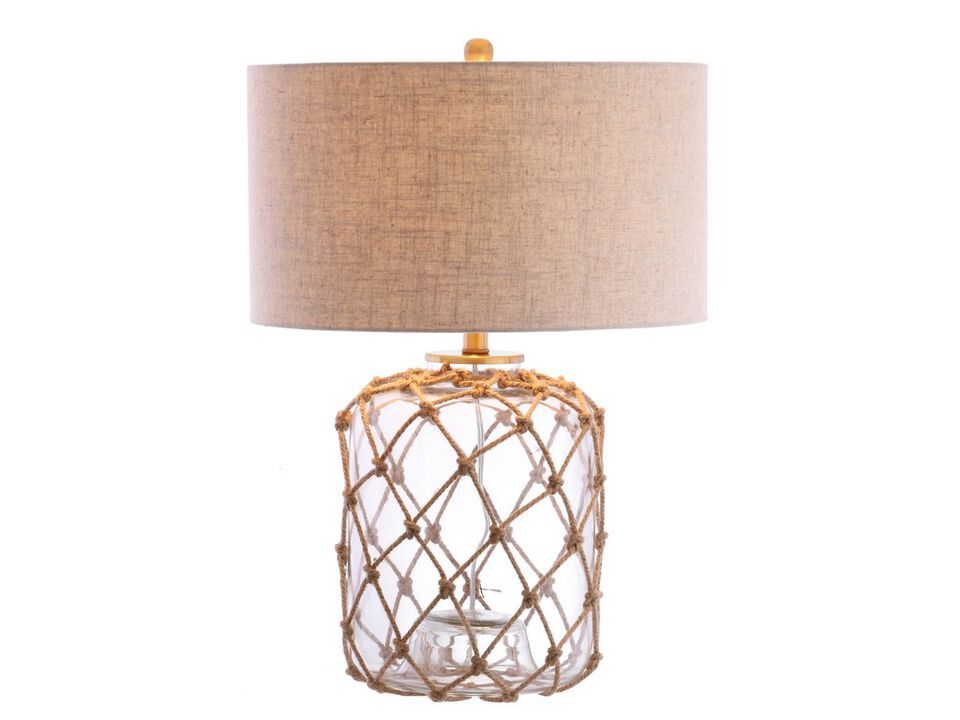 Mer Glass and Rope LED Table Lamp