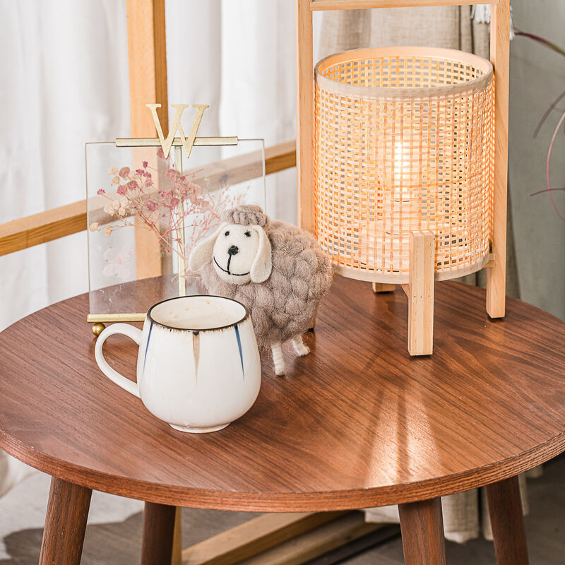 Table Appoint End of Sofa Wooden Round Furniture