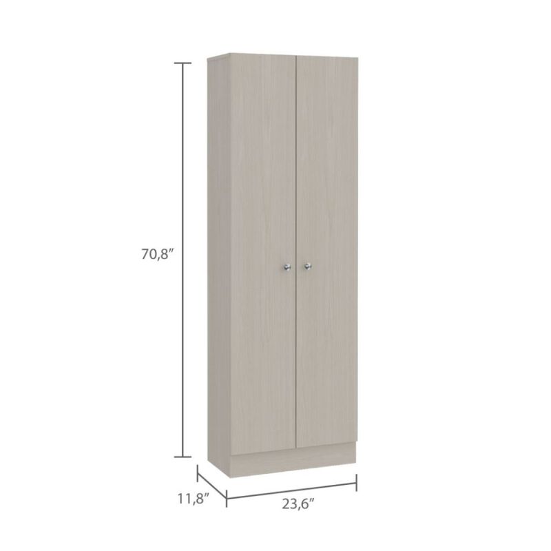 Buxton Rectangle 2-Door Storage Tall Cabinet Washed Oak