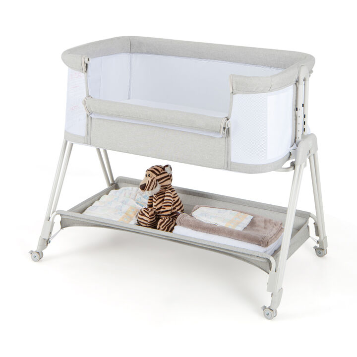 Baby Portable Bedside Sleeper with 7 Adjustable Heights