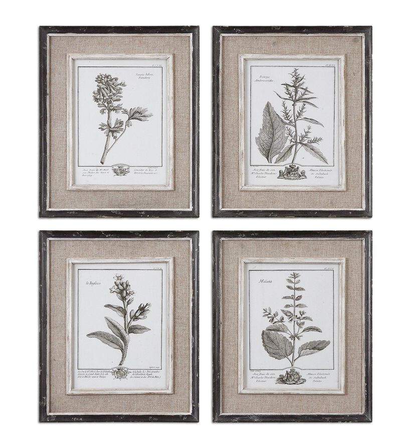 Uttermost Casual Grey Study Framed Art Set/4