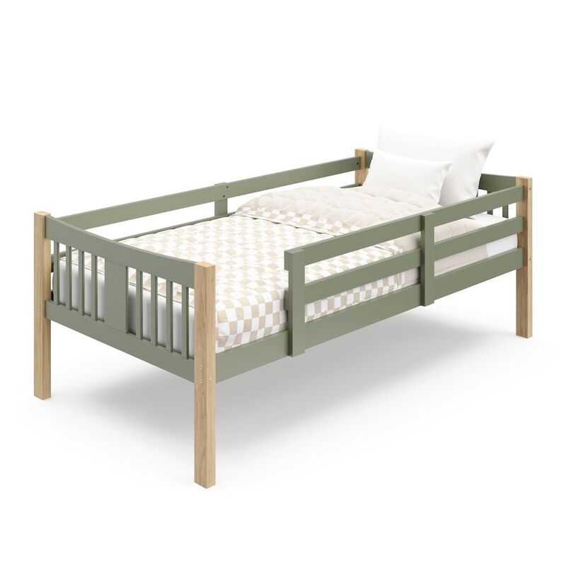 Storkcraft Caribou Twin-over-Twin Bunk Bed (Olive with Natural)
