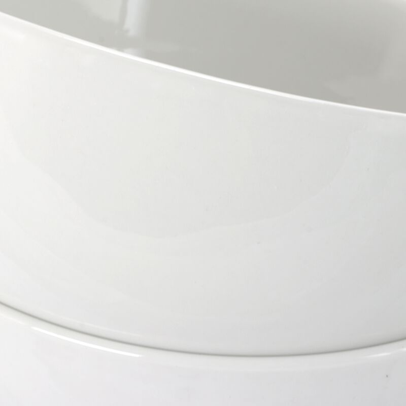 Gibson Home 2 Piece 7 Inch Ceramic All-Purpose Round Bowl Set in White