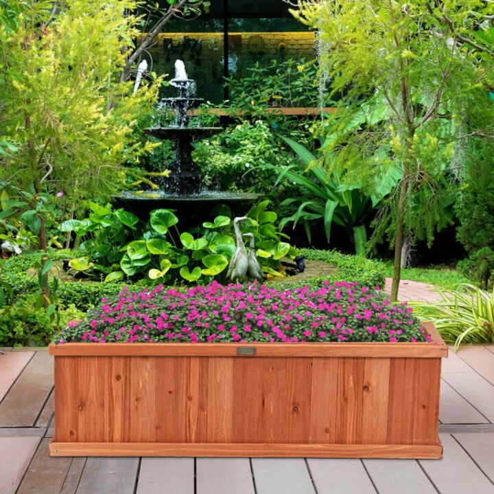 Hivvago Wooden Decorative Planter Box for Garden Yard and Window
