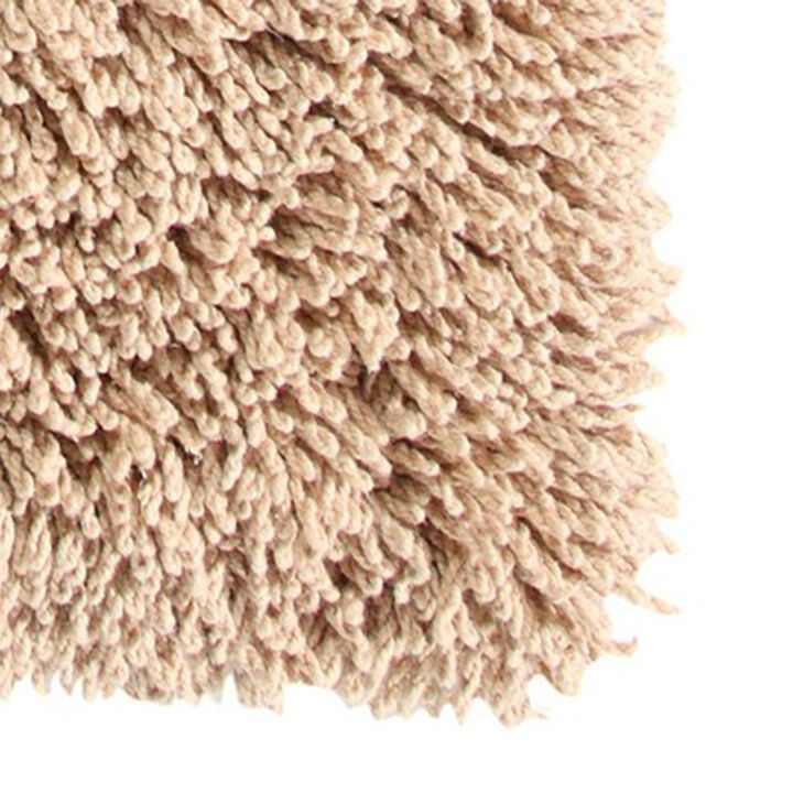Knightsbridge Melbourne 220 GSF Non Skid Back Bath Rug 17 x 24 - Silver