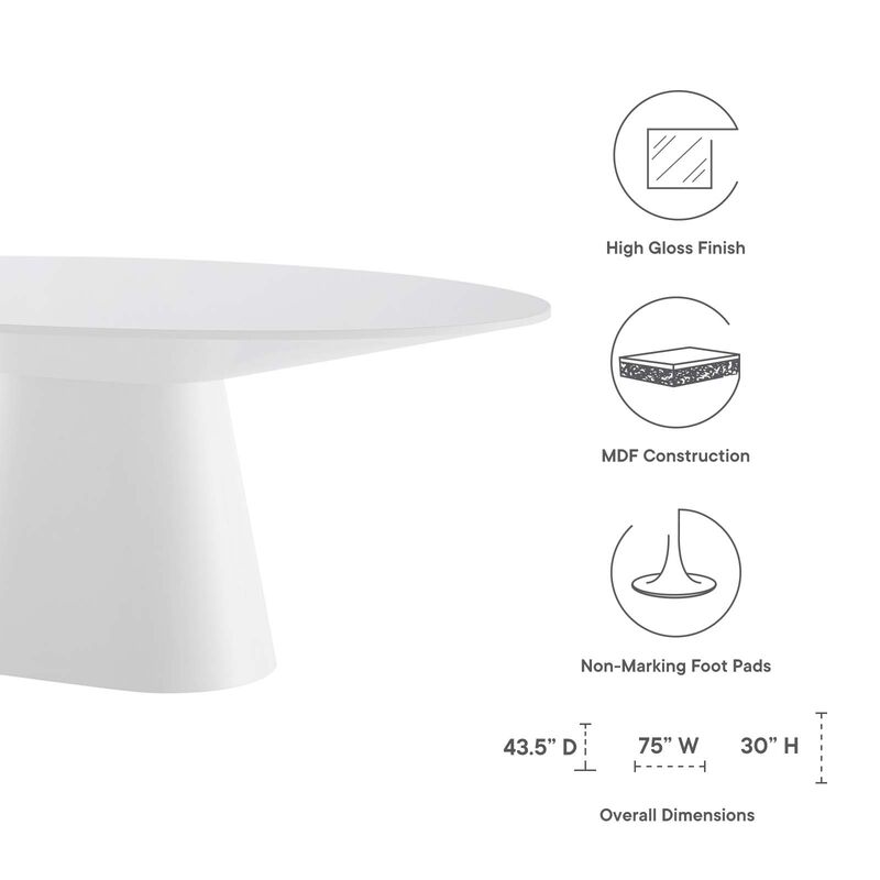 Modway - Provision 75" Oval Dining Table