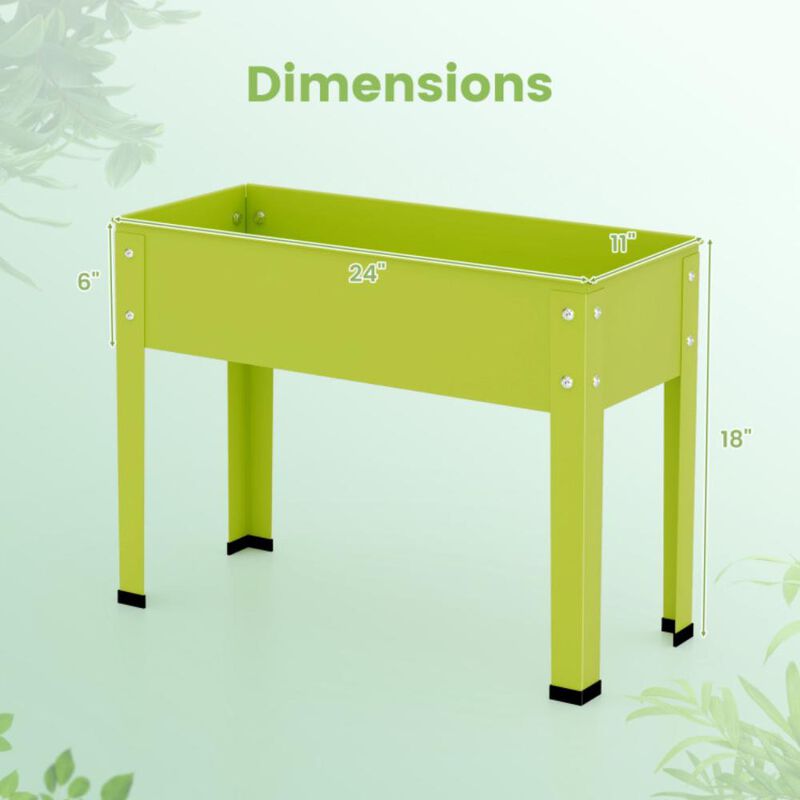 Hivvago Metal Raised Garden Bed with Legs and Drainage Hole