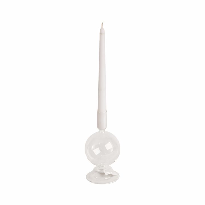 7" Glass Bubble Candle Holder