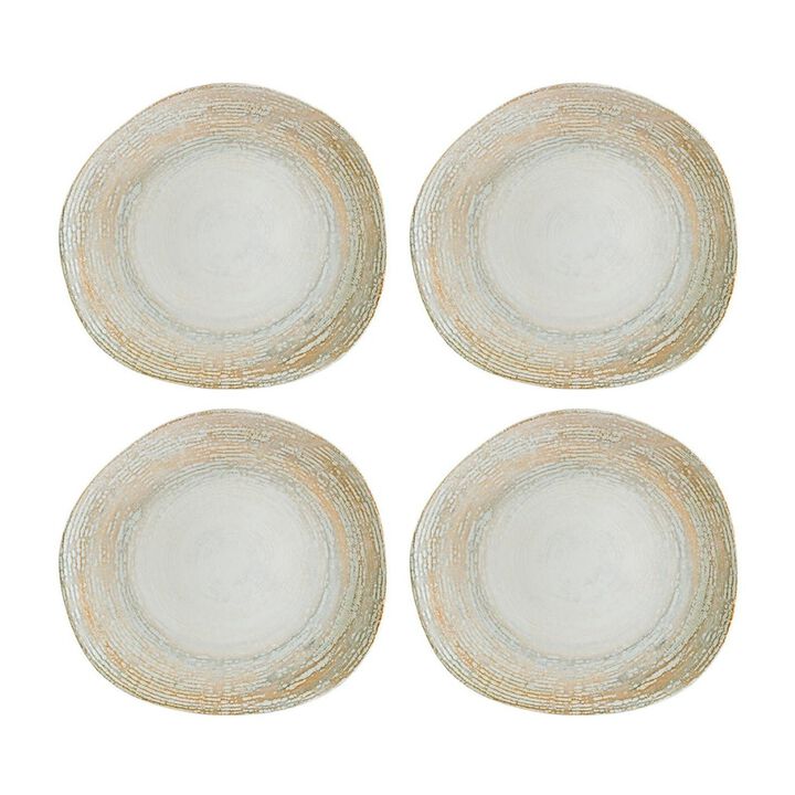 Patera 6" x 5.5" Organic Decorated Porcelain Plate (Set of 4)