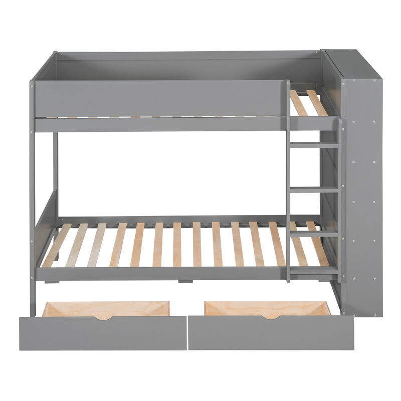 Merax Storage Bunk Bed With 2 Drawers