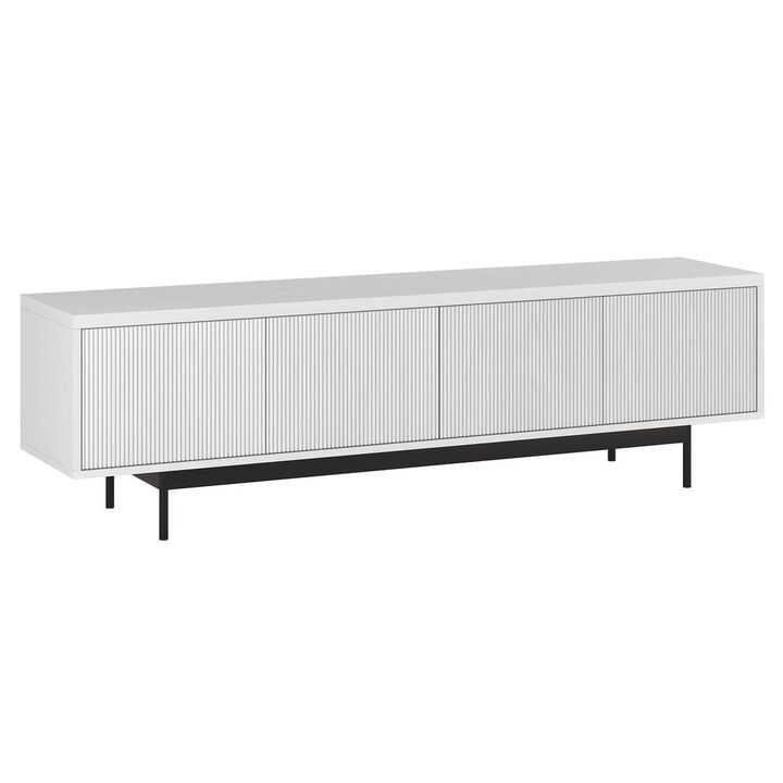 Hudson&Canal Whitman Rectangular TV Stand for TV's up to 75 in White