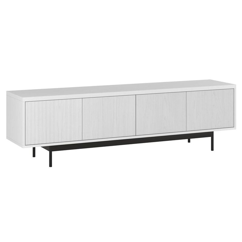 Hudson&Canal Whitman Rectangular TV Stand for TV's up to 75 in White