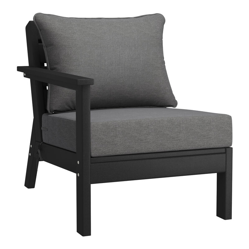 WestinTrends Outdoor Patio HDPE Loveseat Sofa with Patio Cushions