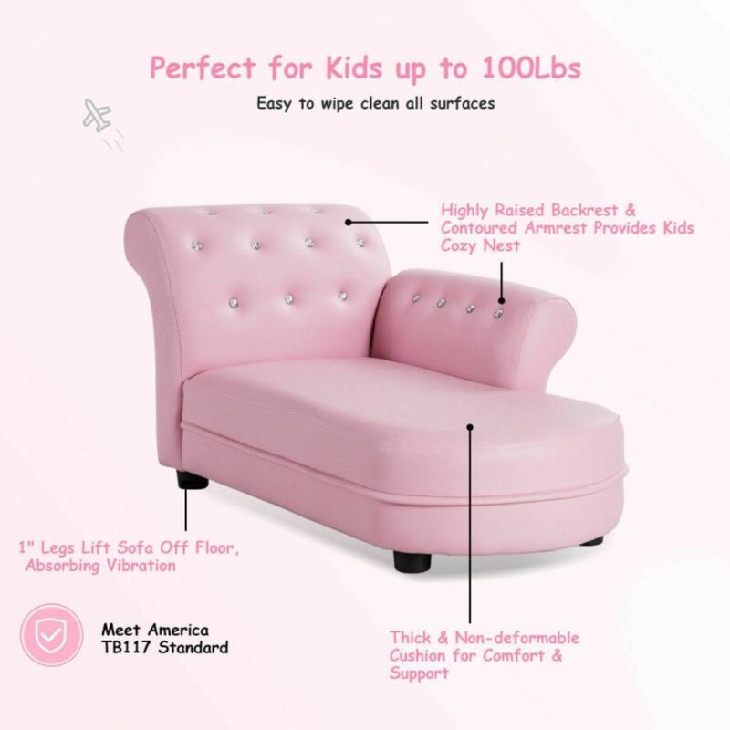 Hivvago Armrest Relax Chaise Lounge Kids Sofa