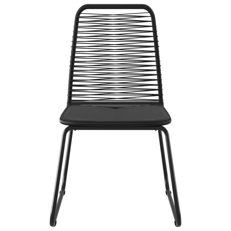 vidaXL Outdoor Chairs 6 pcs Poly Rattan Black
