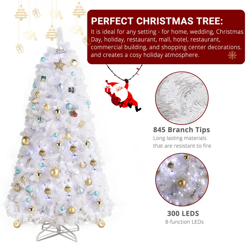 Hanging Tree Structure with 300 Cool Color LED Lights Round Head Design, 8 Modes & Remote-Controlled Christmas Décor
