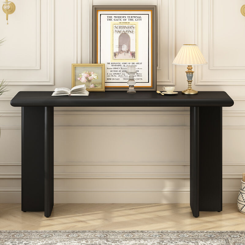 Merax Modern Entryway Console Table with L-Shaped Legs