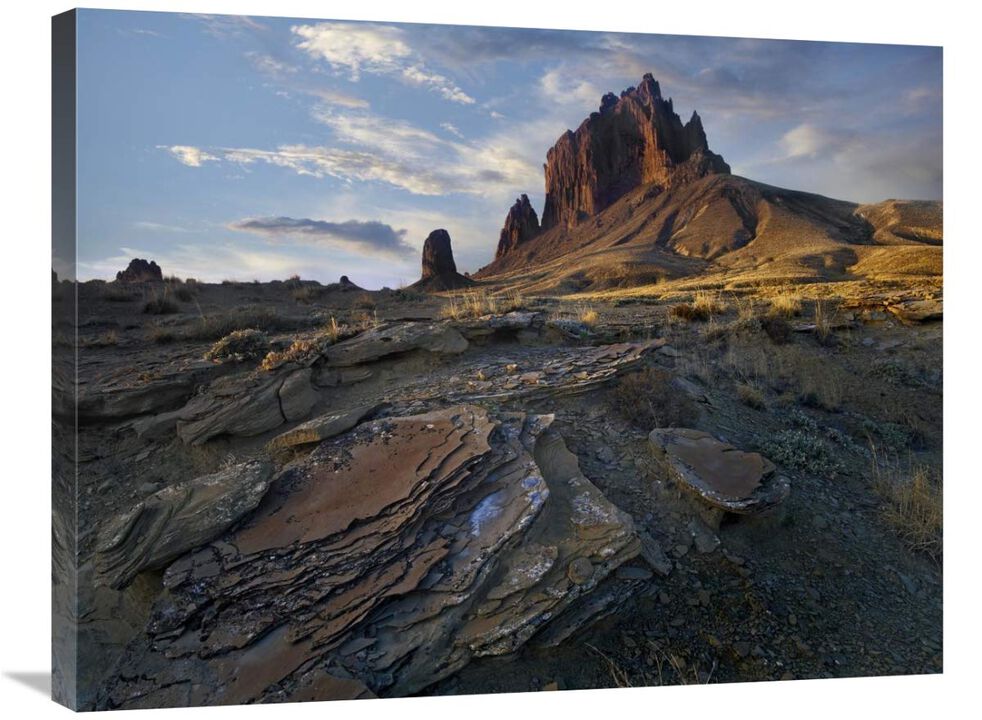 Shiprock, the basalt core of an extinct volcano, New Mexico-Canvas Art-32x24
