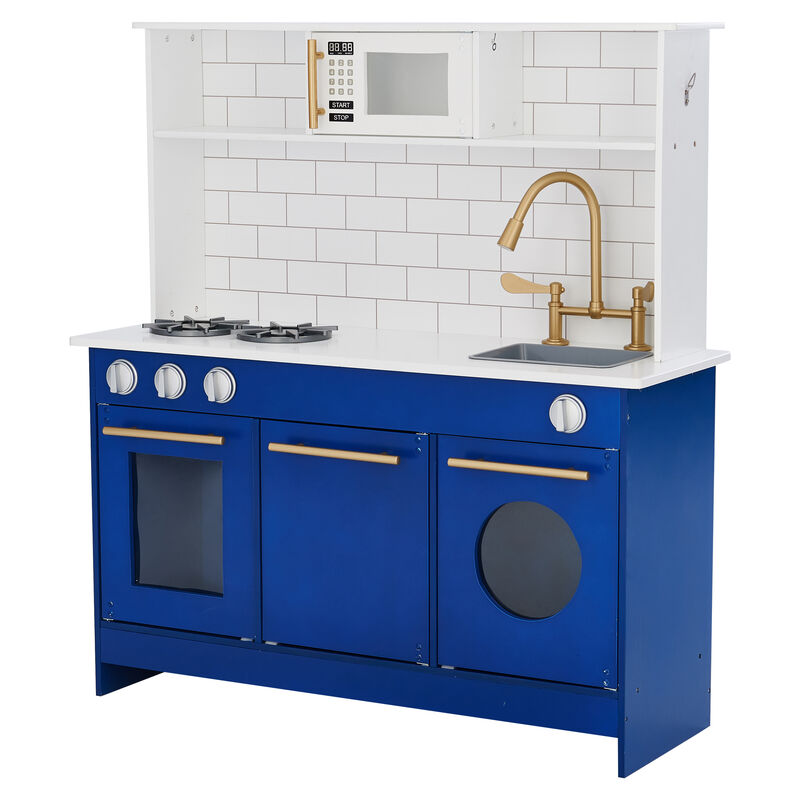 Teamson Kids - Little Chef Berlin Modern Play Kitchen - White / Blue