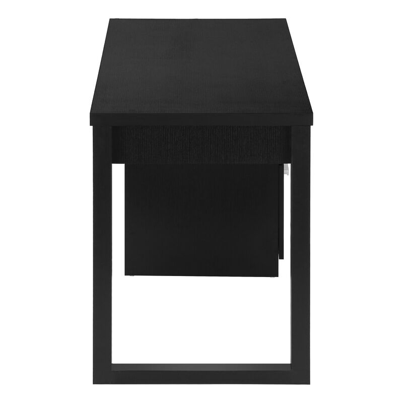 Monarch Specialties I 7691 Computer Desk, Home Office, Laptop, Left, Right Set-up, Storage Drawers, 48"L, Work, Laminate, Black, Contemporary, Modern