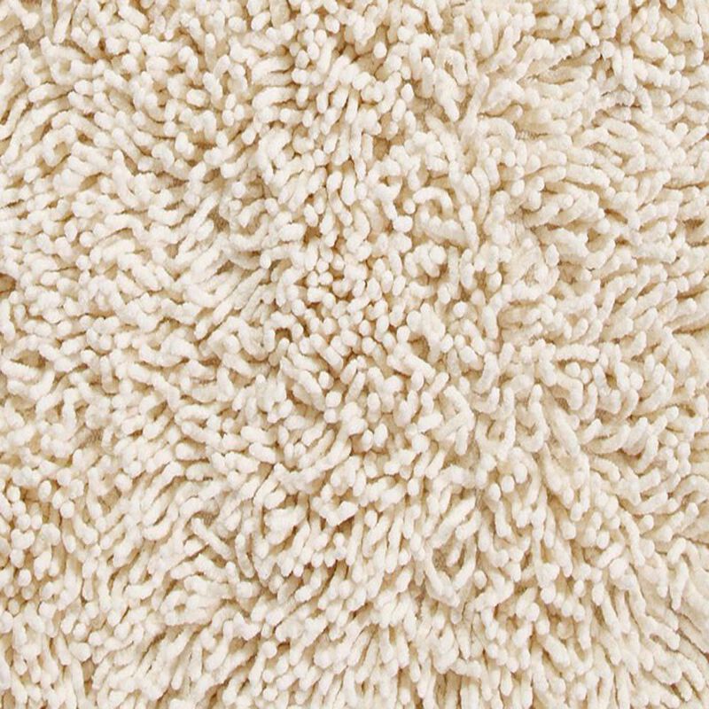 Knightsbridge Chenille Shaggy 220 GSF Non Skid Back Bath Rug 17 x 24 - Ivory