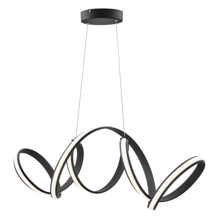 Seville Chandelier Black Metal Integrated LED Dimmable