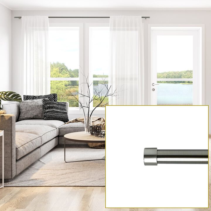 Esencial Kepi Curtain Rod Set, Adjustable Length From 36" to 72"