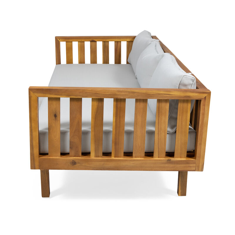 Merax Outdoor Wood Frame 3 Seats Sofa