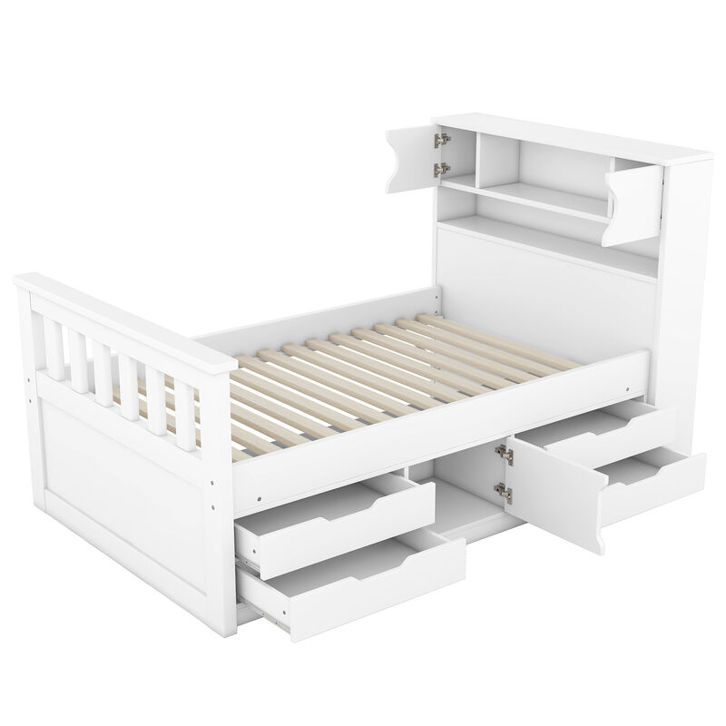Merax Captain Platform Bed Frame with Storage