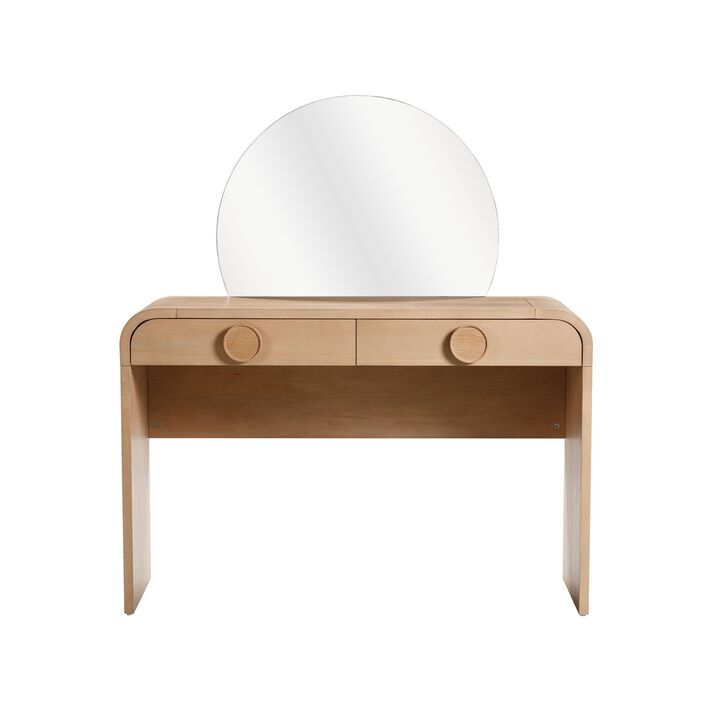 Moonrise 2-Drawer Vanity Desk with Mirror