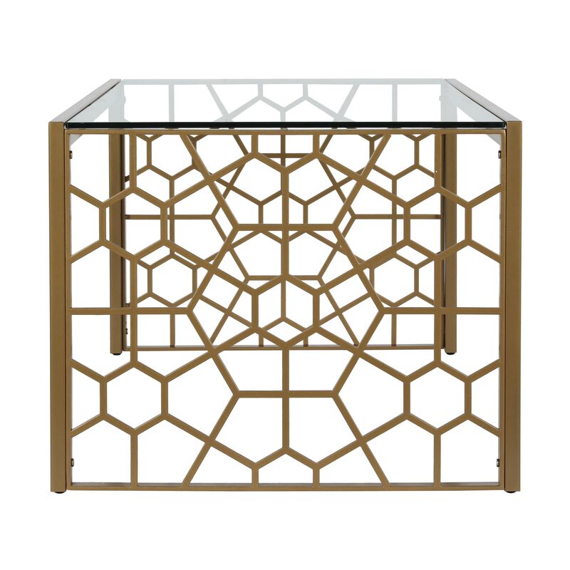 Juliette Glass Top Coffee Table, Tempered Glass