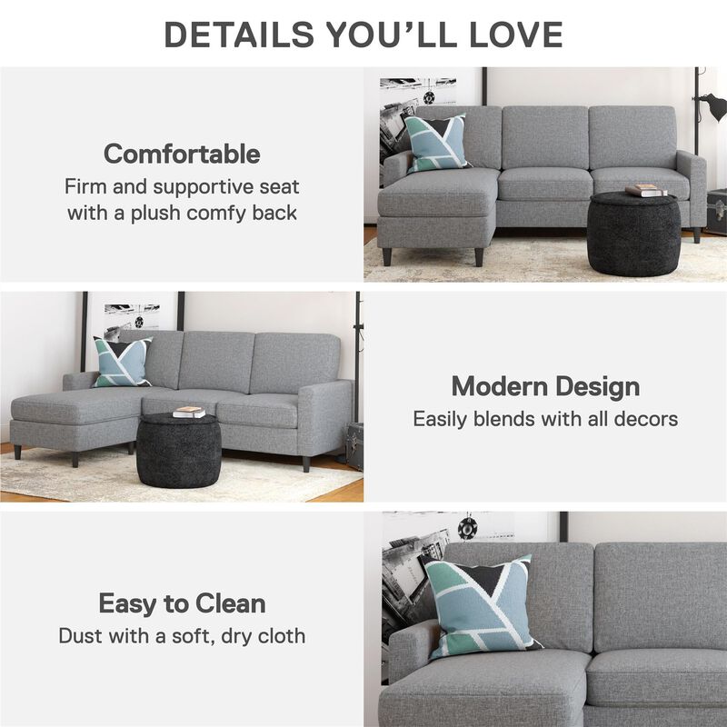 Regency Reversible Contemporary Upholstered Sectional