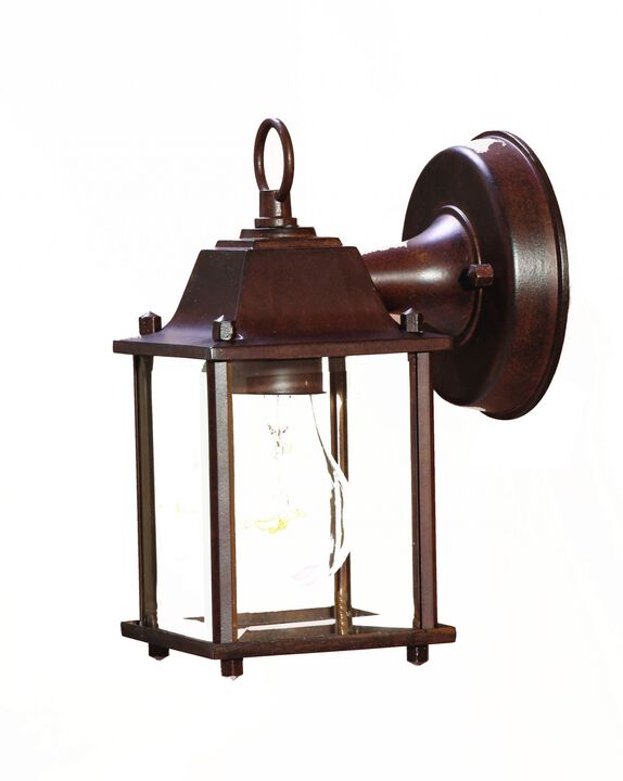 Hivvago Dark Brown Hanging Glass Lantern Wall Light