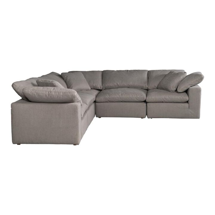 ModuComfort Light Grey L-Shaped Sectional, Belen Kox