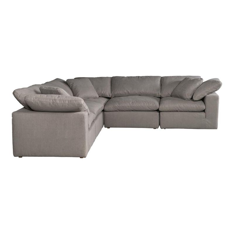 ModuComfort Light Grey L-Shaped Sectional, Belen Kox